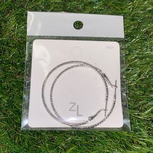 Silver tone Hoop earrings